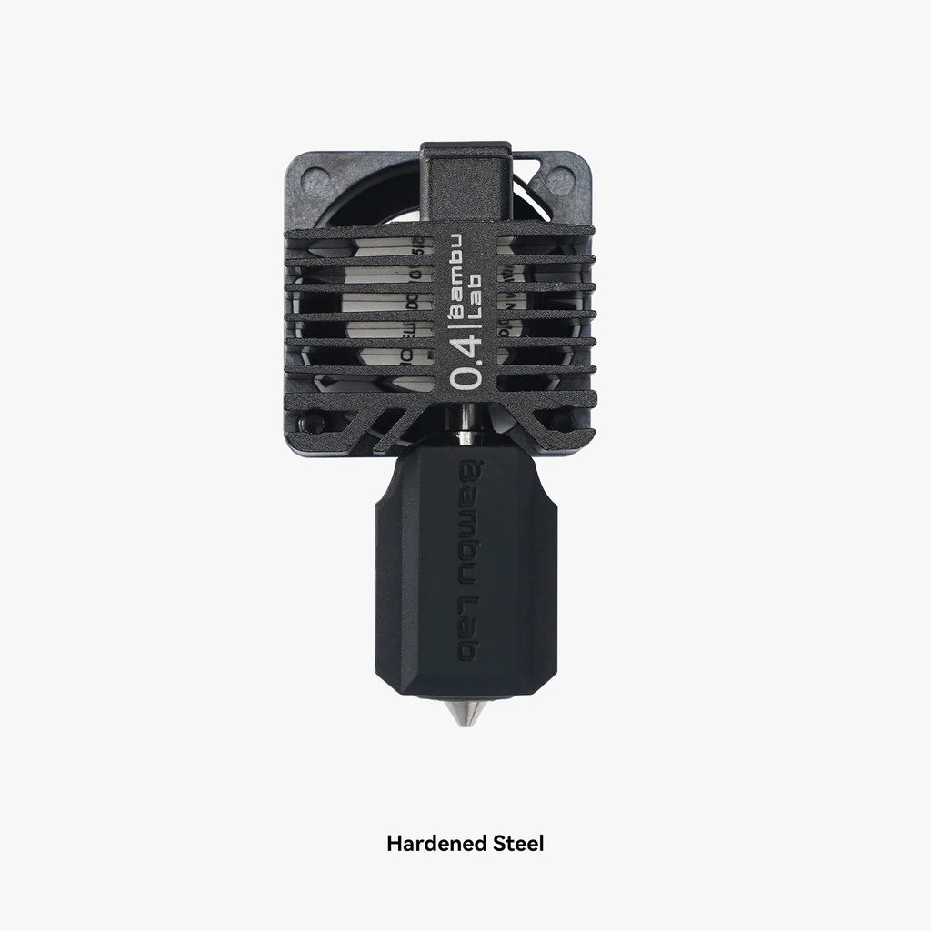 P1 Complete hotend assembly with hardened Steel Nozzle - 0.4mm