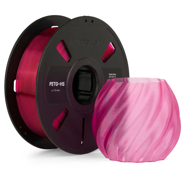 Numakers PETG Translucent Hot Pink 1.75mm 1kg 